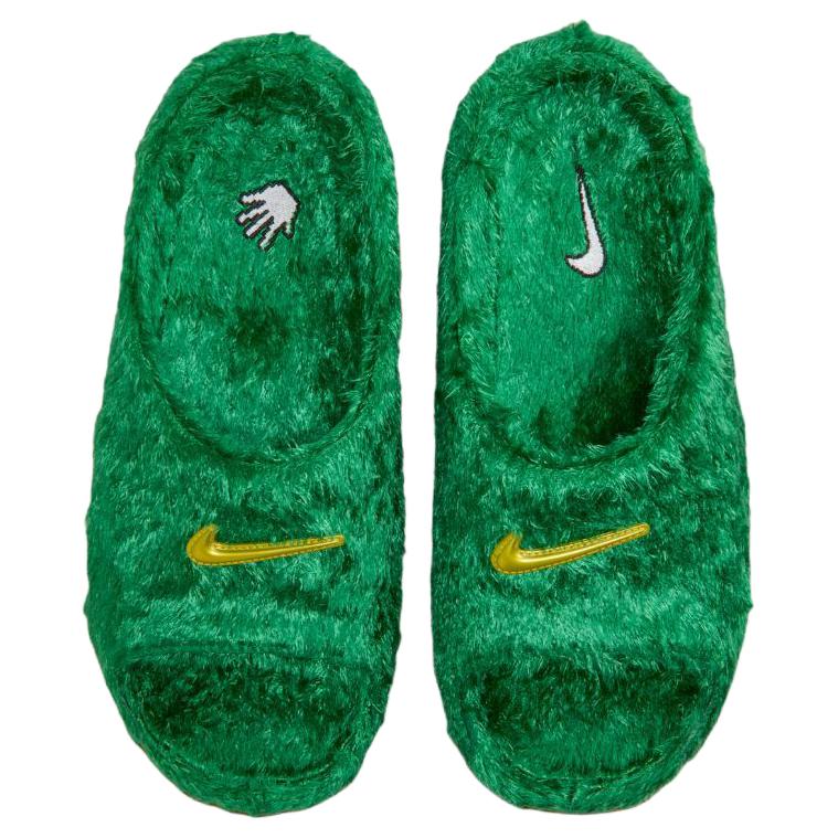 .SWOOSH x Nike ReactX Rejuven8 Slide Toccate l'erba - Verde Kelly Scarpe da ginnastica da uomo Marrone muschio-legno Giallo vibrante IO9763-300