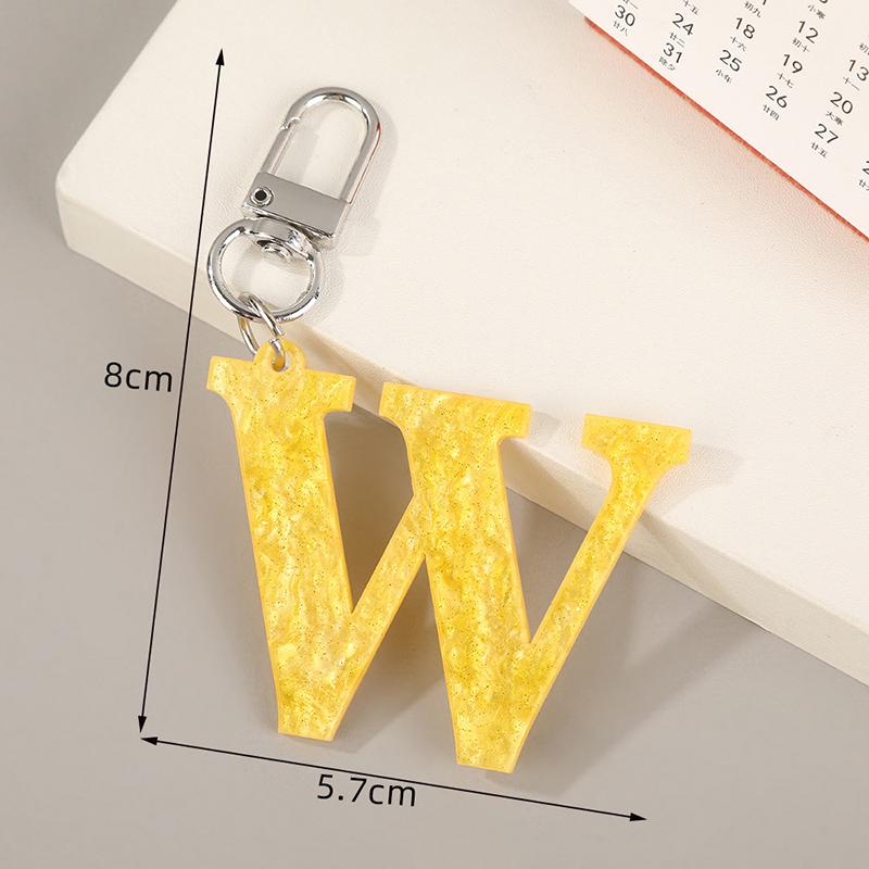 Simple Letters Keychain Backpack Pendant Keyring Bag Hanging Decoration Accessories Gift