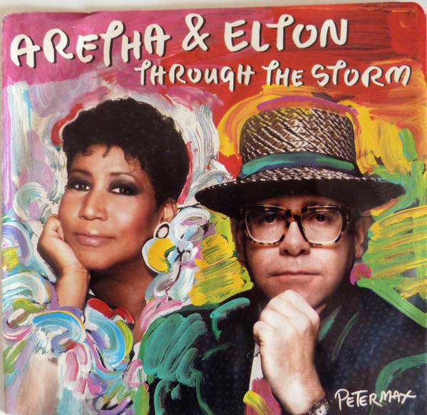 

7inch Record ARETHA FRANKLIN ELTON JOHN Through The Storm AS19809 Arista 1989 Canada SoulFunk Used