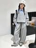 Girls' Spring & Autumn Academy Style Two-Piece Hoodie Set - Casual Korean Style for Big Kids