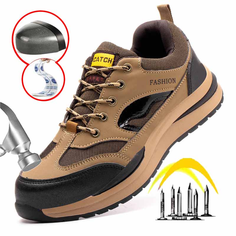 

New Summer Work Safety Shoes Men s Anti Piercing Work Shoes, Protective Shoes, Safety Boots Men s Shoes 46