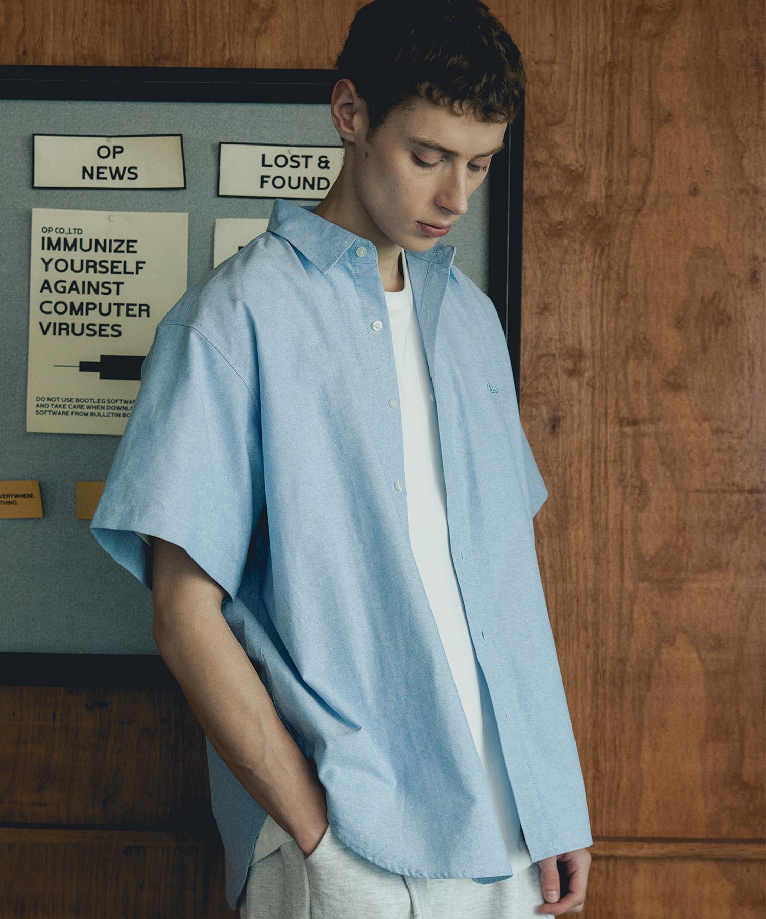 Nod You Daily Oxford Oversized Shirt [Blue] S