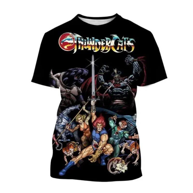 Summer Thundercats 3D Print T-Shirts Anime Streetwear Men Fashion Short Sleeve T Shirt O-Neck Male Tees Tops Clothing