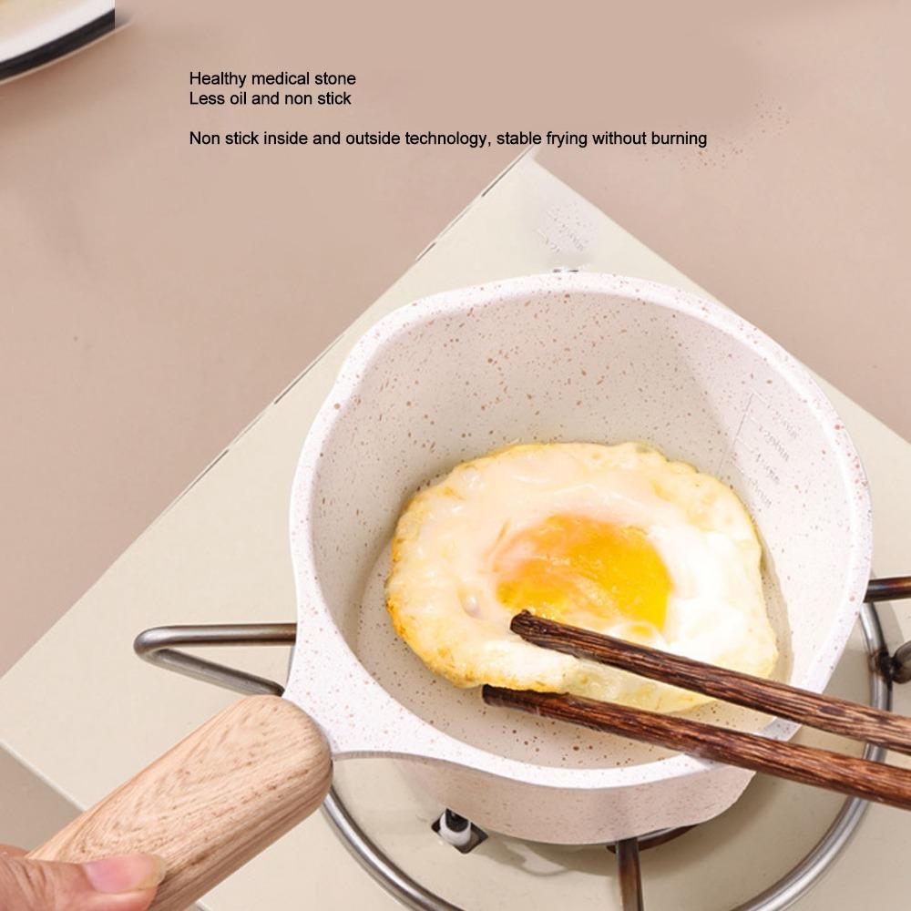 Nonstick Sauce Pan with Pour Spout Maifanite Butter Melting Pot Easy To Use Multipurpose Kitchen Sauce Pan
