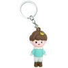 Adorable Braided Girl & Boy Figurine Keychain Charms: Creative Cartoon Backpack Pendants