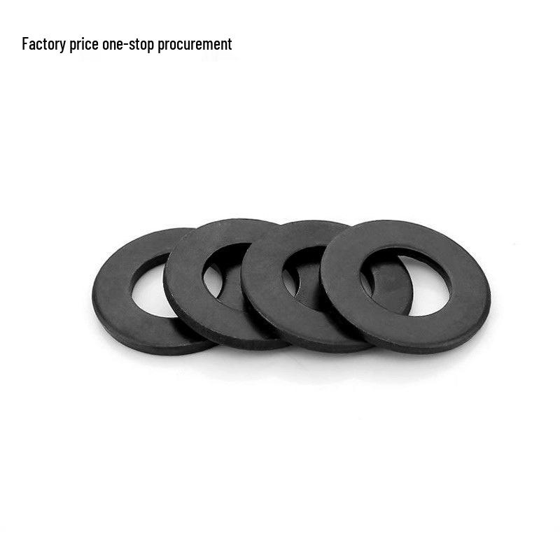 High-Durability Black Zinc-Plated Stainless Steel Flat Washer (M2-M36) - Anti-Corrosion Fastener Gasket