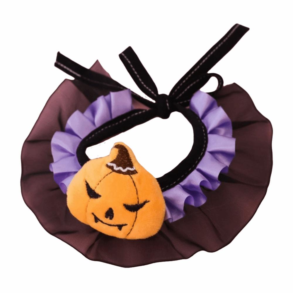 Pumpkin Printed Halloween Cat Collar Portable Halloween Dog Collar Pet Accessories