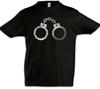 ALGEMAS Crianças Meninos crianças meninos Camiseta Gangue Criminal Gângster Algemas de Polícia Gótico Punk Prisão