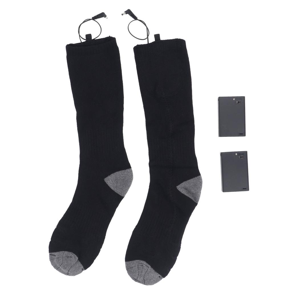 Electric Heated Socks Men Women Rechargeable 2 Sided Heating Washable Portable for Skiing Hiking Camping Uniform Size