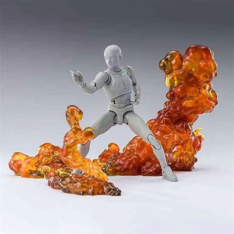 Smoke Effect Effect Piece White Yellow Ver. Action Anime Figures Collection Ko Model Custom Toy Accessories For Shf Doll Gift