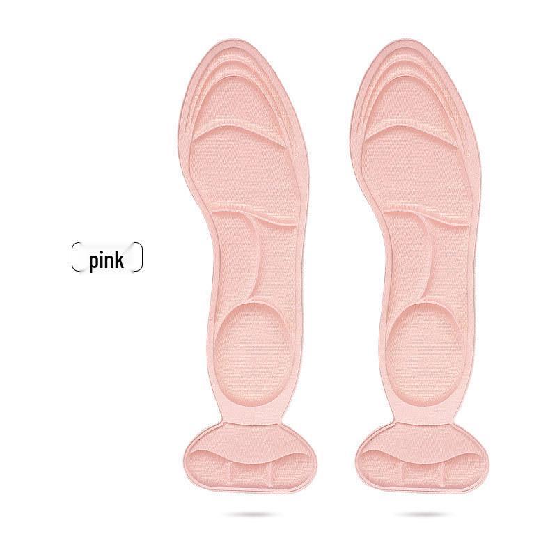 2-in-1 Breathable Non-Slip Massage Heel Sticker with Shock-Absorbing Sponge Insole, Sweat-Absorbing, 5D Design