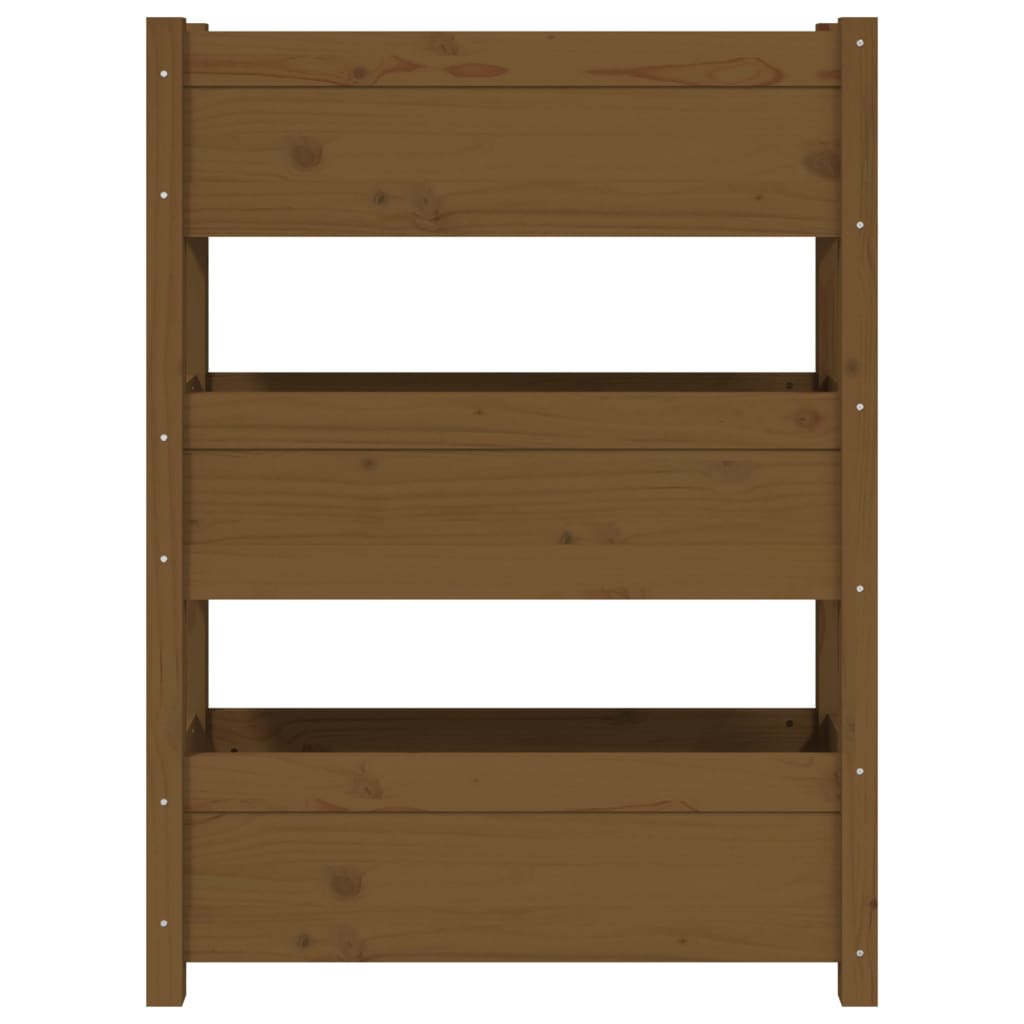 Plant Pot Honey Brown 77 X 25 X 104.5 Cm Solid Pine Wood