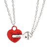 Couple love key, magnet buckle necklace, men's and women's pendant set, heart-shaped love letter necklace.