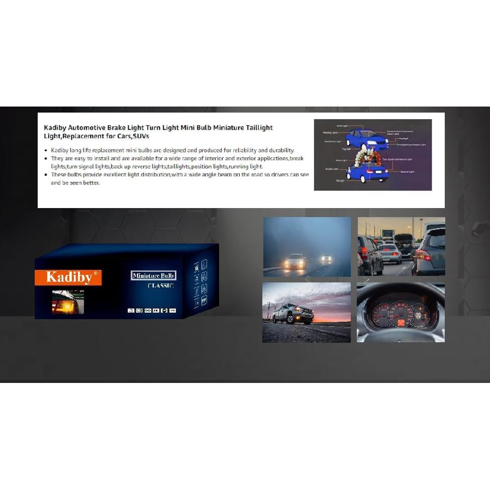 20 Pack 3157 3457 4157 Bulb Brake/Tail/Turn Signal Light/DRL(Daytime Running Lights) 3157Ll 12V P27/7W 3047 3057 4057 4114 Trailer Bulbs Fit For F150