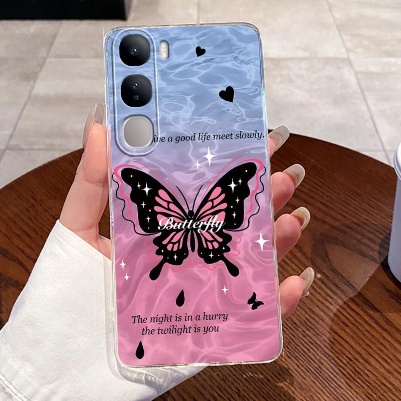 For Vivo V40 Lite (IDN) V2417 Soft TPU Back Cover For Vivo Y200 4G Cases For Vivo Y300 Clear Silicone Cute Rabbit Cat Phone Case