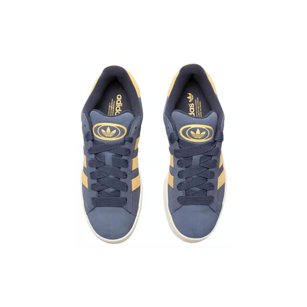 Adidas Originals Cow Split Leather Comfortable Versatile Low-Top Sneakers Unisex Sneakers Gray Yellow ID6138