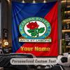 TapestryBlackburn Rovers Football Custom Name Text Personalized Wall Hanging Tapestry Home Wall Decor
