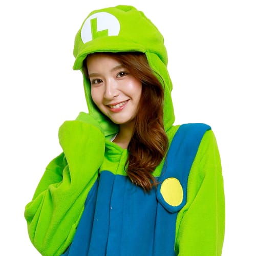SAZAC Character Fleece Kigurumi Super Mario and Luigi