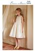 Girls' Korean Style Summer Princess Dress with Lace Collar