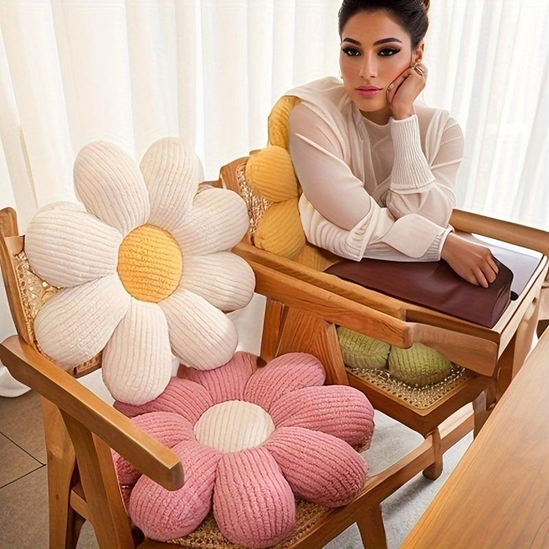 1pc Polyester Woven Flower Cushion, 8-Petal Home Sofa Bedroom Chair Decorative Pillow, Feel Soft , Diverse colors