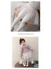 Pantalon en maille pour filles Printemps & Automne avec Jupe en Gaze Perle - Leggings Élégants Deux-en-Un pour Bébés Filles