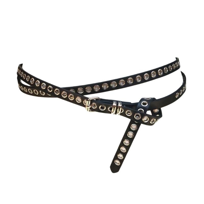 Modifiable Double Cycle Faux leather belt Bind Plan For Men And Women