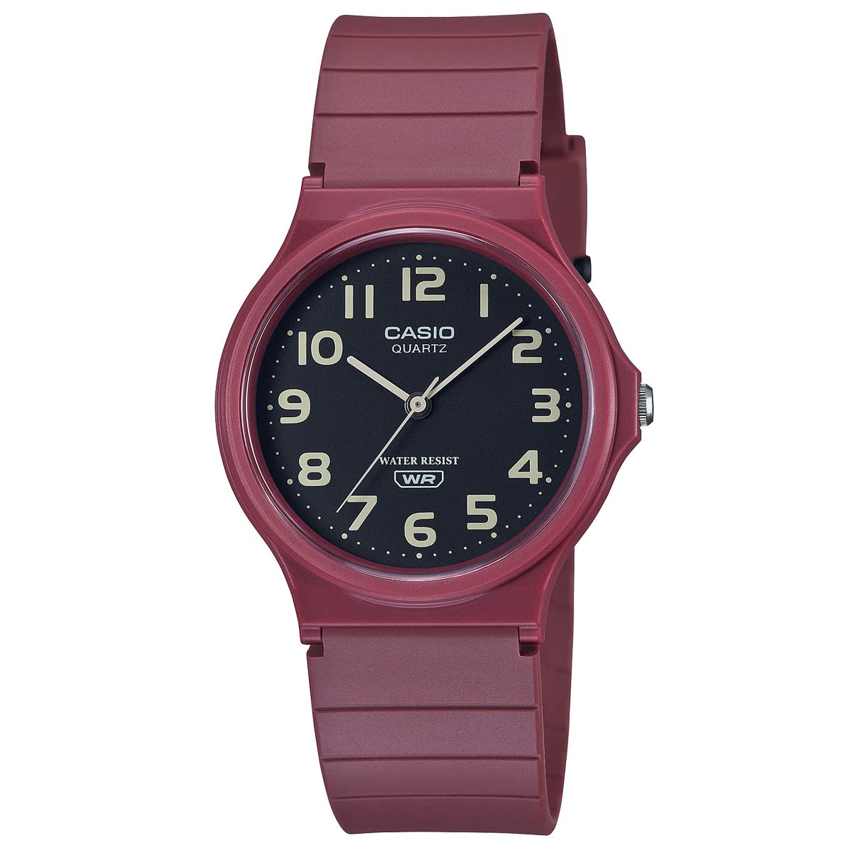 

CASIO Standard Analog Slim and Earth Business Watch MQ-24UC Women s Watch, Lightweight, Tone, (Wine)
