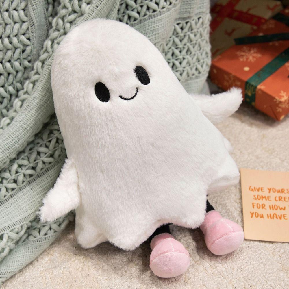 30cm Cartoon Ghost Pillow Soft Stuffed Toy Halloween Ghost Plush Doll  Halloween Party Accessory