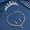 Bridal Crown Headwear Necklace Earrings Three-Piece Princess Birthday Crown Dress Accessories