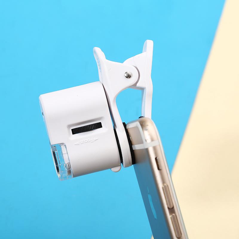 Portable 60x HD Microscope with Phone Clip for Jewelry Inspection