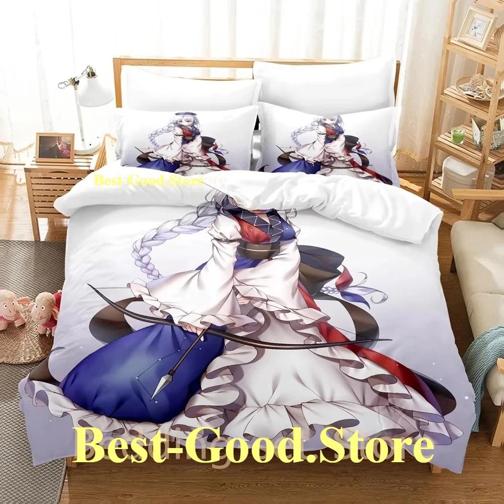 Eirin Yagokoro Bedding Set Single Twin Full Queen King Size Bed Set Adult Kid Bedroom Duvetcover Sets 3D Anime Bed Sheet Set