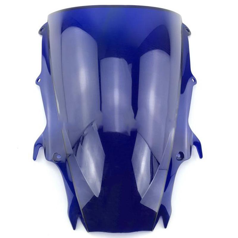 Motorcycle Double Bubble Windshield Windscreen Screen For 2009 2010 2011 2012 2013 Triumph Daytona 675 675R Black Iridium Clear