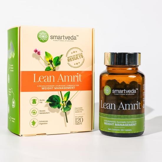 

Smartveda Lean Amrit - Ayurvedic Blend of 7+ Herbs for Natural Weight Management | Boosts Digestion & Metabolism, Promotes Fullness & Detoxifies Body