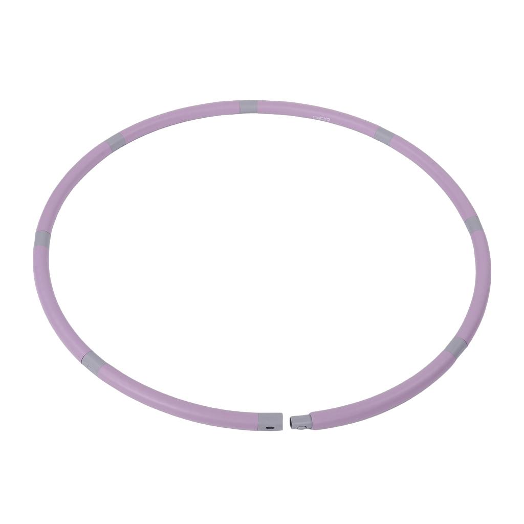 Exercise Hoop for Adults Detachable 8 Sections Weighted Fitness Hoops Portable Home Workout Pink