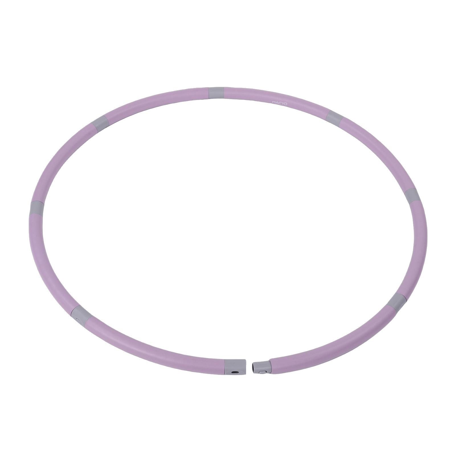 

Exercise Hoop for Adults Detachable 8 Sections Weighted Fitness Hoops Portable Home Workout Pink фіолетовий