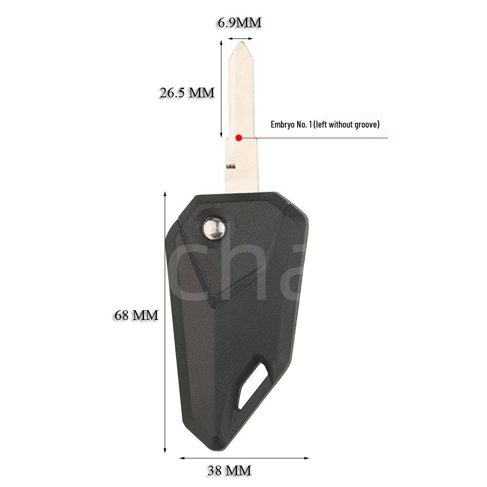 Outer Key Shell for Folding Keys: Ideal for Modifying Older Honda, Yamaha, Suzuki Motorcycles