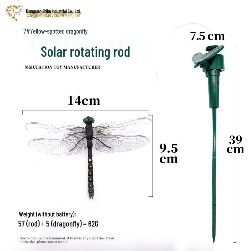 

Solar-Powered Rotatable Dragonfly Toy: Outdoor Mosquito Repellent for Orchard and Farm Courtyards