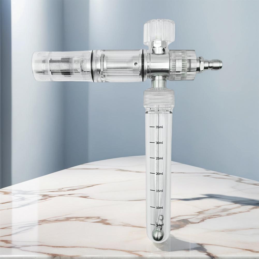 35ml Water Foam Pot with 1/4 Inch Quick Connector Pressure Washer Gun Adjustable Foam Spray Pot for Cleaning Cars SUVs