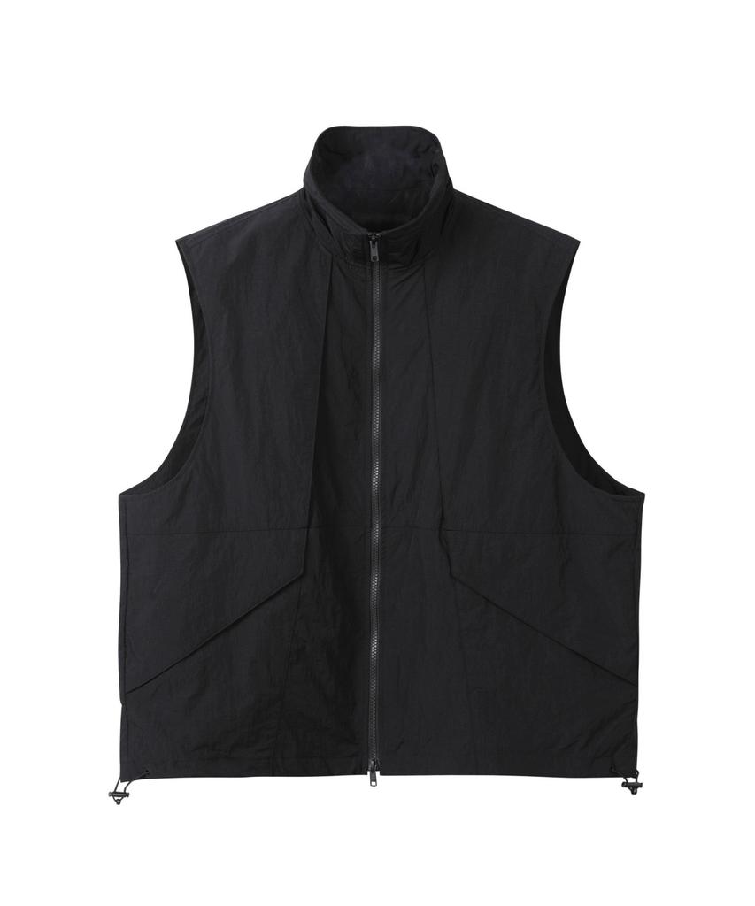 Customellow Black Highneck Vest Cwuas25113Bkx