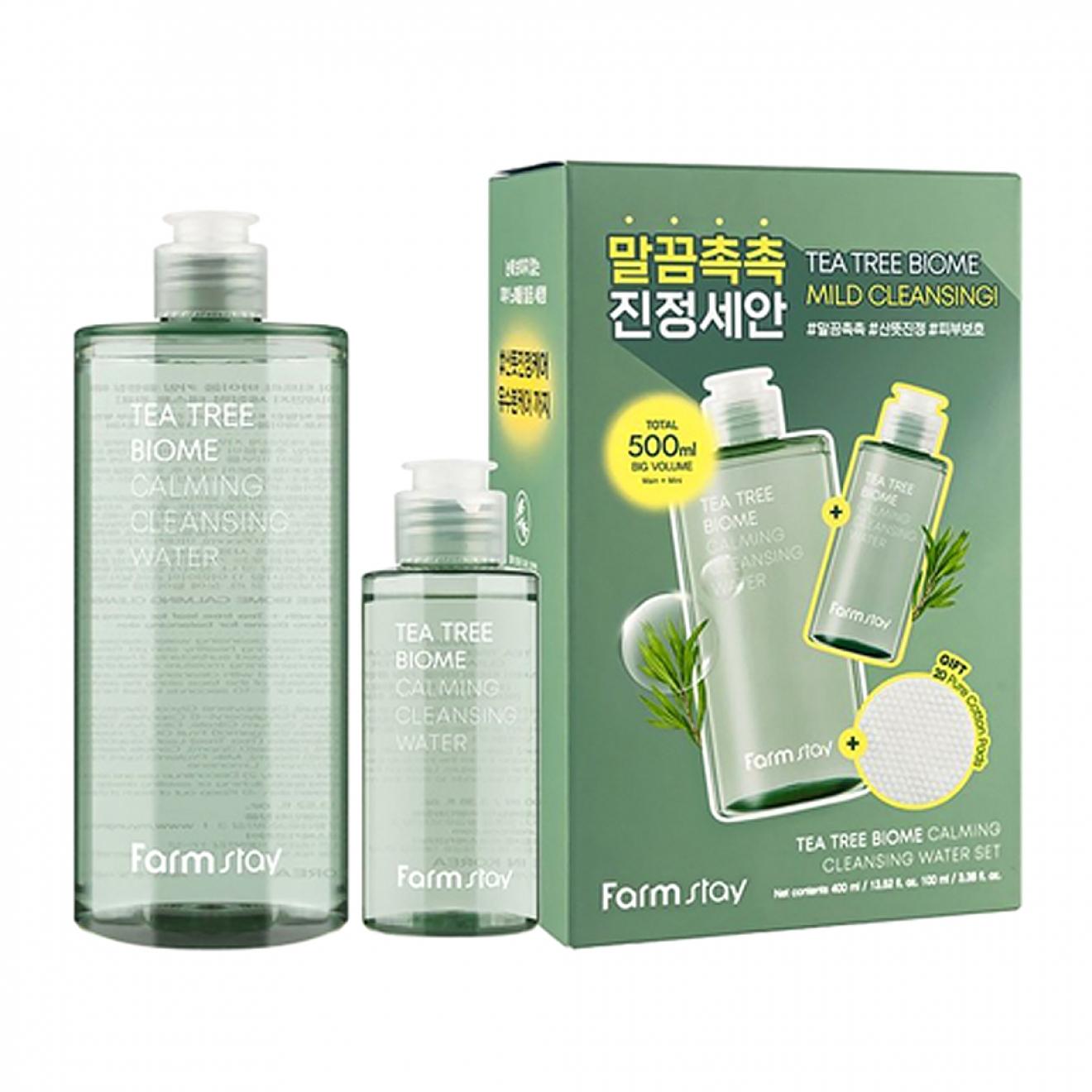 

Farm Stay Tea Tree Biome Calming Cleansing Water 400ml+100ml + RANDOM GIFT