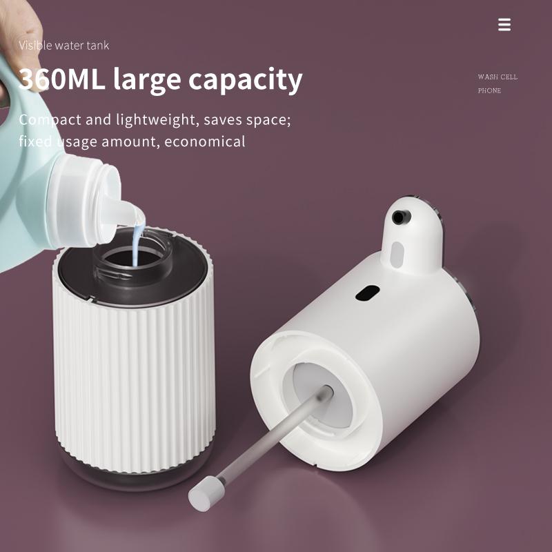 360ML Digital Display 6-Levels Adjustable Wall-Mounted Automatic Smart Sensor Soap Dispenser Electric Dish Hand Washing Machine