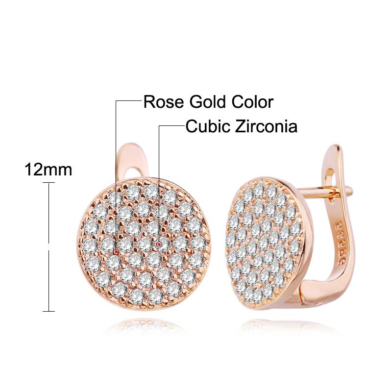 Orecchini a lobo per donna Moda Lusso Zirconia Cubica Orecchini pendenti
