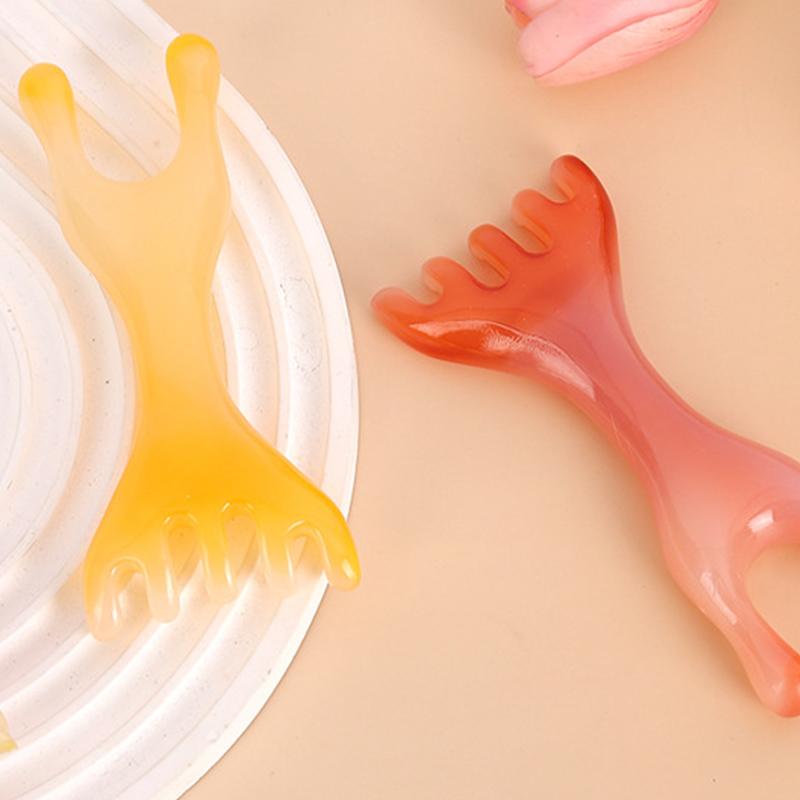 Head Scalping Massage Tool Comb For Hair Head Face Eye Neck Plastic Body GuaSha Tool Relieve Stres Promote Lymphatic Circulation