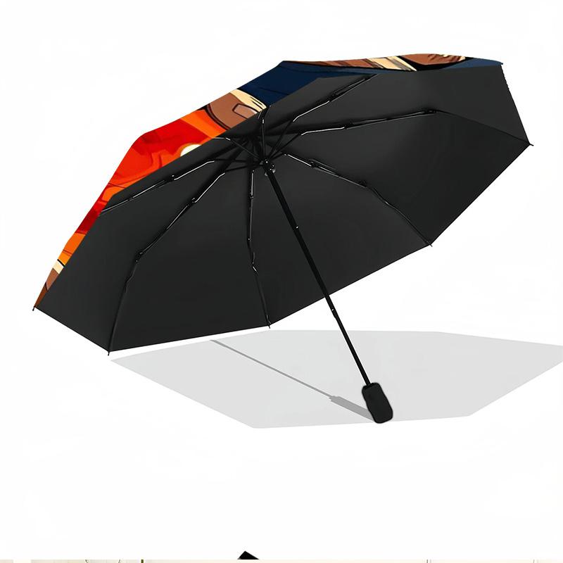 Dragon Ball Print Automatic Open Close Umbrella, Portable Foldable Umbrella, for Outdoor Commute Camping Trip, Ideal Birthday Gift