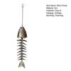 Fish Skeleton Windchime Vintage Metal Fish Bone Wind Chime Outdoor Hanging Bell with Soothing