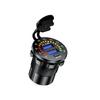 4.8A 12V Car Boat Dual USB Fast Charger Adapter Power Outlet Socket w/ Voltmeter