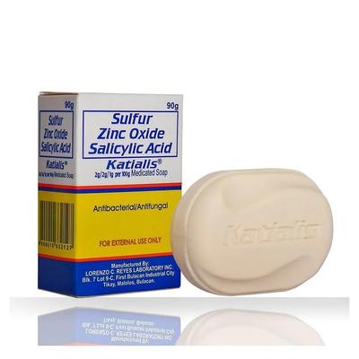 KATIALIS Sapone da Surfer 90g 1 Confezione SAPONE Zolfo Ossido di Zinco Acido Salicilico Sapone Antibatterico Antifungino 90