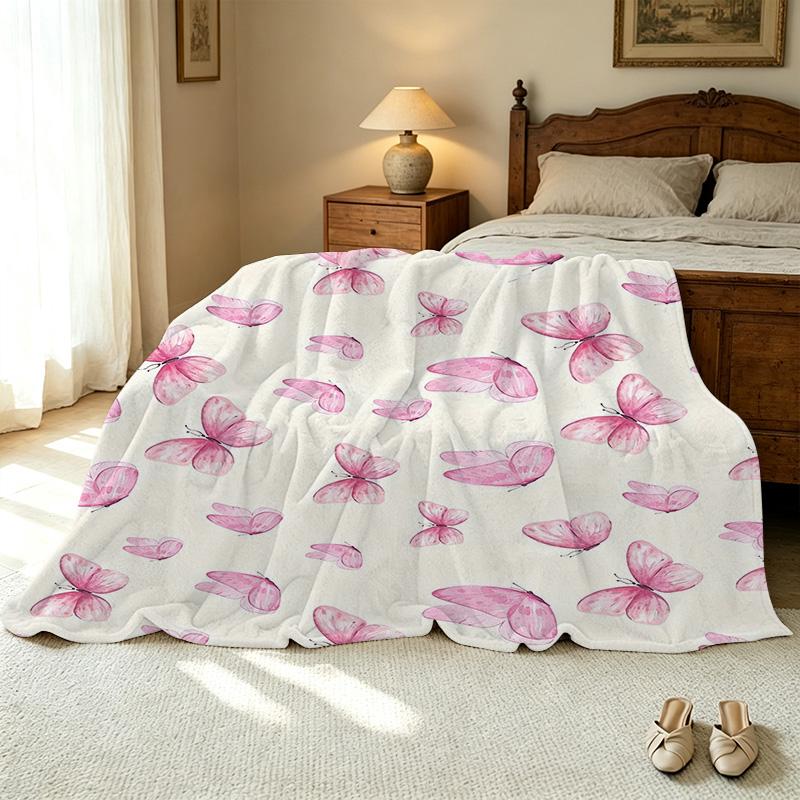 Plush Flannel Blanket, Super Soft & Skin-Friendly Warm Winter Throw for Bedroom, Home, Christmas & Halloween Decor