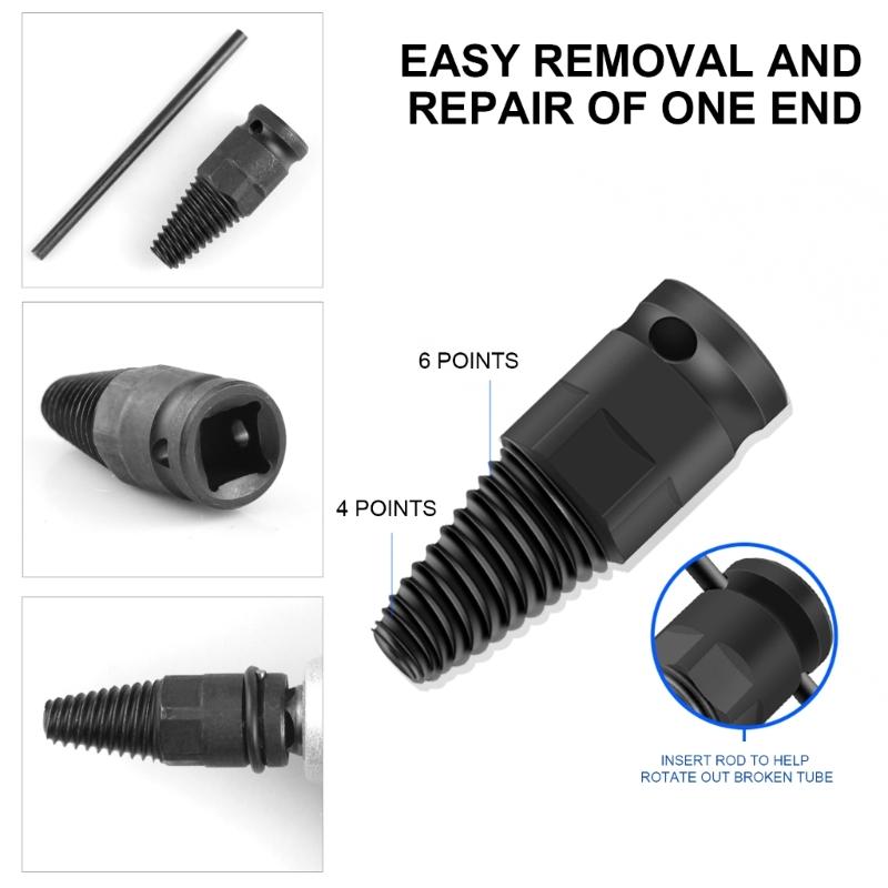 Efficient Broken Bolt Extractor Removal Suitable for 1/2inch and 3/4inch Pipe Plumbers Maintenance and DIYer Enthusiasts