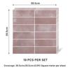 VaryPaper Tile Stickers Wall Decals Wallpaper Stickers Removable Wallpaper Sheets Pink 3D Interior Decor Set Brick Pattern Tile Sheets Mosaic Tiles